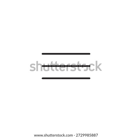 Hamburger Menu Vector Icon for Navigation and UI Design