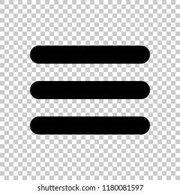 Hamburger Menu. Web Icon. On Transparent Background.