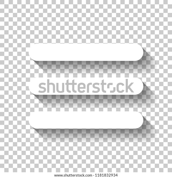 Hamburger Menu Web Icon White Icon Stock Vector Royalty Free