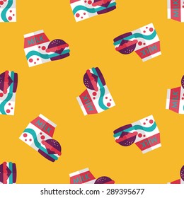 hamburger and milk flat icon,eps10 seamless pattern background