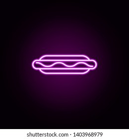 hamburger neon icon. Elements of fast food set. Simple icon for websites, web design, mobile app, info graphics