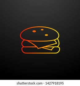hamburger nolan icon. Elements of food set. Simple icon for websites, web design, mobile app, info graphics