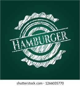 Hamburger on chalkboard