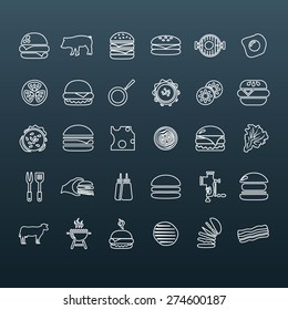 hamburger outline icons