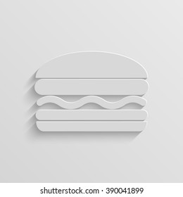 hamburger paper vector icon