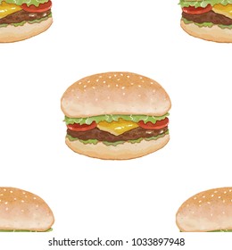 hamburger pattern on a white background