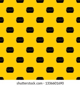 Hamburger pattern seamless vector repeat geometric yellow for any design
