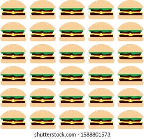 HamBurger Pattern using Vector Illustration 