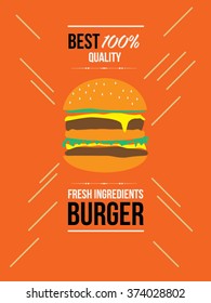hamburger poster design for promotion store