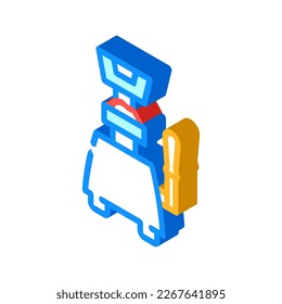 hamburger presses isometric icon vector. hamburger presses sign. isolated symbol illustration