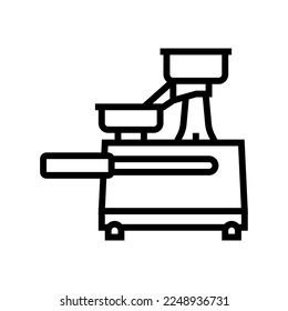 hamburger presses line icon vector. hamburger presses sign. isolated contour symbol black illustration