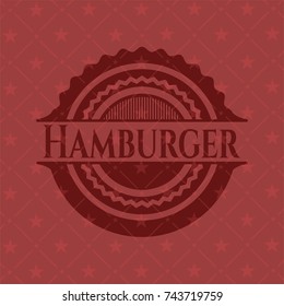 Hamburger realistic red emblem