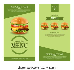 Hamburger retro menu Vetor. modelo detalhado esboçar projetos do produto