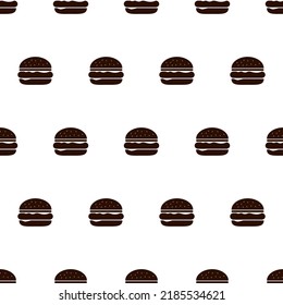 hamburger seamless pattern for background, restaurant decoration, fabric motif, product packaging, texture, wallpaper