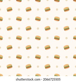 hamburger seamless pattern vector background