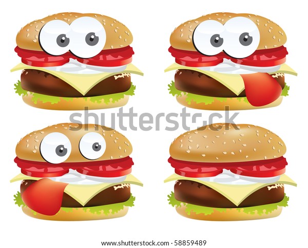 Hamburger Set Vector Stock Vector (Royalty Free) 58859489