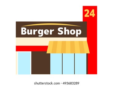 Hamburger shop illustrations