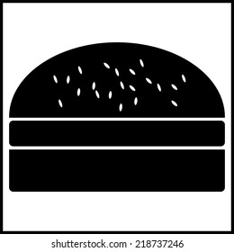 Hamburger sign icon