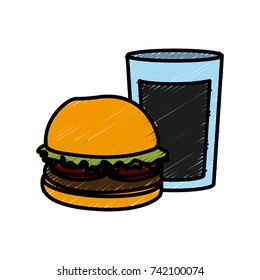 hamburger and soda
