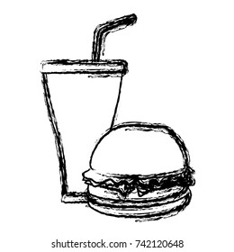 hamburger and soda