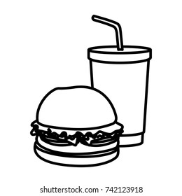 hamburger and soda