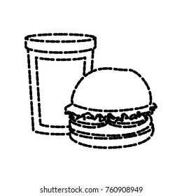 hamburger and soda