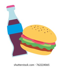 Hamburger and soda design