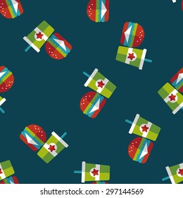 hamburger and soda flat icon,eps10 seamless pattern background
