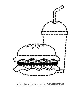 hamburger with soda icon