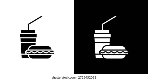 Hamburger Soda-Symbol, Vektorgrafiken. gefülltes Vektorzeichen, Symbolgrafik.