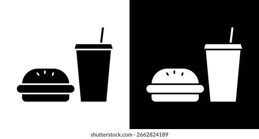 Hamburger soda icon Vector scalable graphics