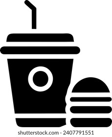 Hamburger and soft drink cup