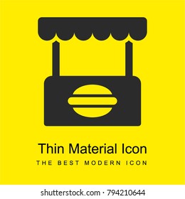 Hamburger stand bright yellow material minimal icon or logo design