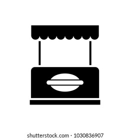 Hamburger stand vector icon