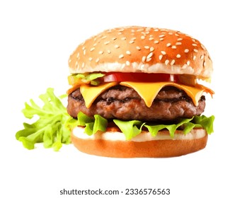 hamburger street fast food for a snack vector illustration isolated on white background