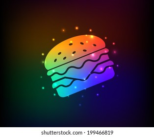 Hamburger symbol,Rainbow vector