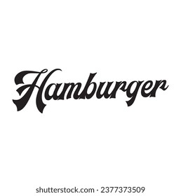 hamburger text on white background.
