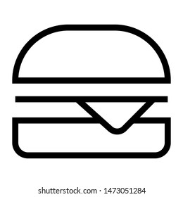 hamburger thin line vector icon