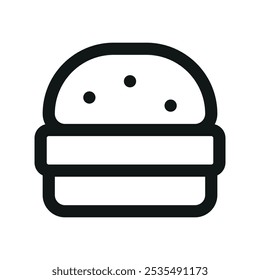 Hamburger UI icon, burger minimal line vector symbol