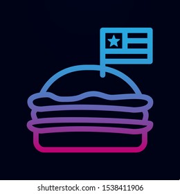 Hamburger, usa nolan icon. Simple thin line, outline vector of 4th of july icons for ui and ux, website or mobile application