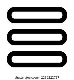 hamburger of user interface outline icon set