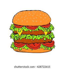 Hamburger vector.