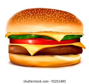 Hamburger. Vector.