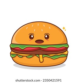 Hamburger vector. Hamburger cartoon. Burger. Cheese burger  