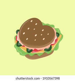 Hamburger - vector clip art