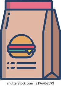 concepto de vector hamburguesa sobre fondo blanco. icono de ilustración aislada