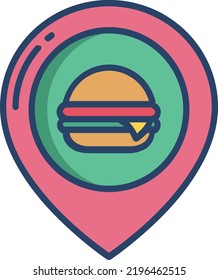 concepto de vector hamburguesa sobre fondo blanco. icono de ilustración aislada