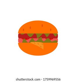 Hamburger vector design template illustration