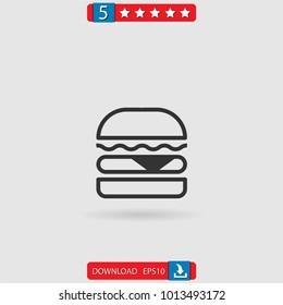 hamburger vector icon