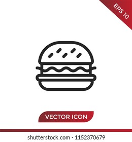 Hamburger vector icon